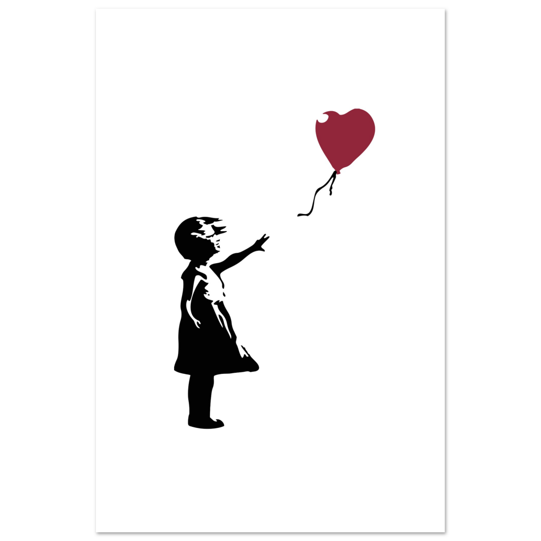 Banksy The Girl With A Red Balloon Artwork Poster Print