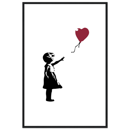 Banksy The Girl With A Red Balloon Artwork Poster Print