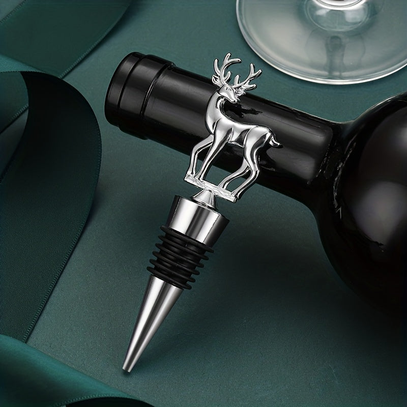 ElkShaped Stainless Steel Wine Bottle Stopper for Freshness