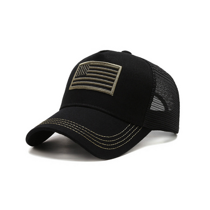 American Flag Trucker Hat with Adjustable Strap | Breathable & Unisex - Stylemz