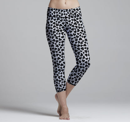 Black Hearts Leggings for Comfortable Workout Performance