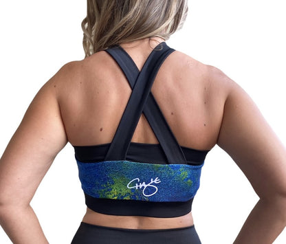 Aqua Sports Bra - Crossed Back for Yoga and Swim