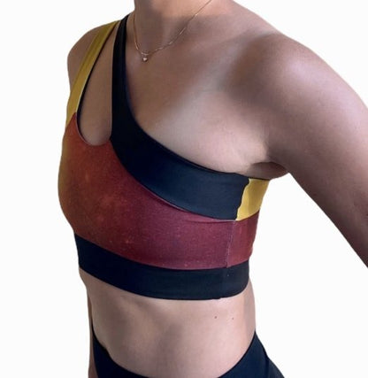 Fire Sports Bra - One Shoulder for Active Comfort