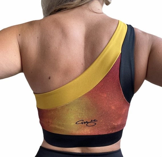 Fire Sports Bra - One Shoulder for Active Comfort