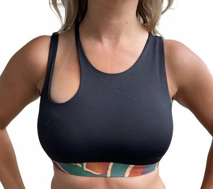 Jungle Sports Bra - Silhouette with Modern Key-Hole Design