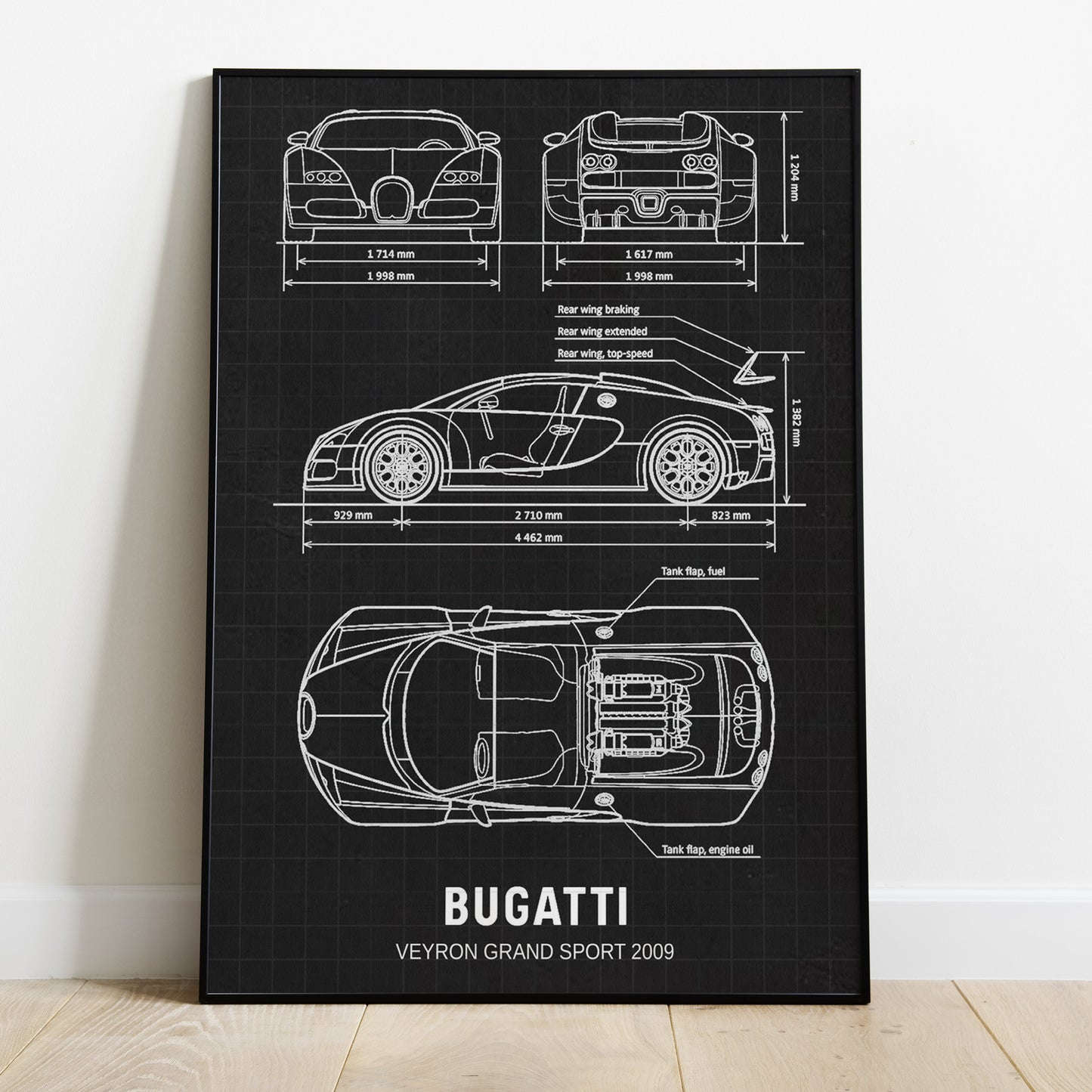 Bugatti High Quality Art Poster Printed in the USA