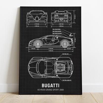 Bugatti Poster Print on Quality Satin Paper 260gsm