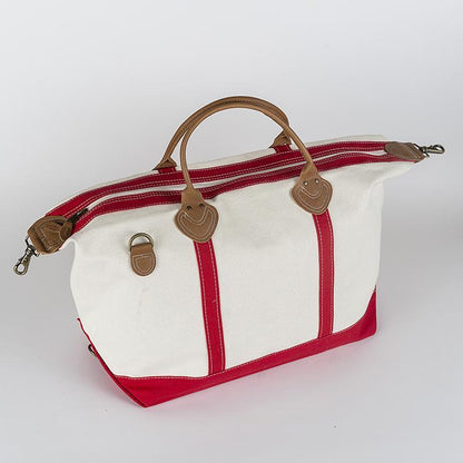 Stylish Weekender Duffel with Leather Trim and Personalization