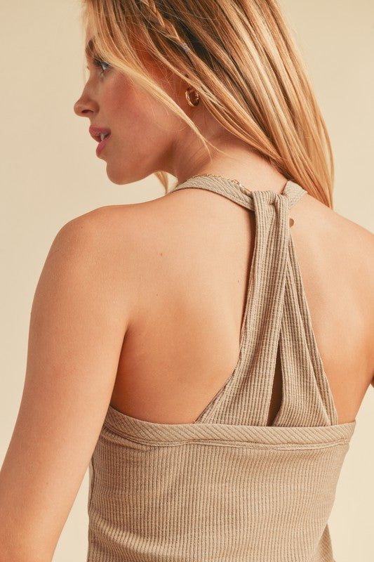 Aemi + Co Scoop Neck Ribbed Tank for Effortless Style