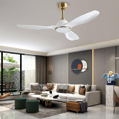 52 Inch 6 Speed High CFM Quiet DC Motor Ceiling Fan with Lights