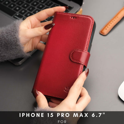 Casper iPhone 16 Pro Max Wallet Case Leather MagSafe Cover