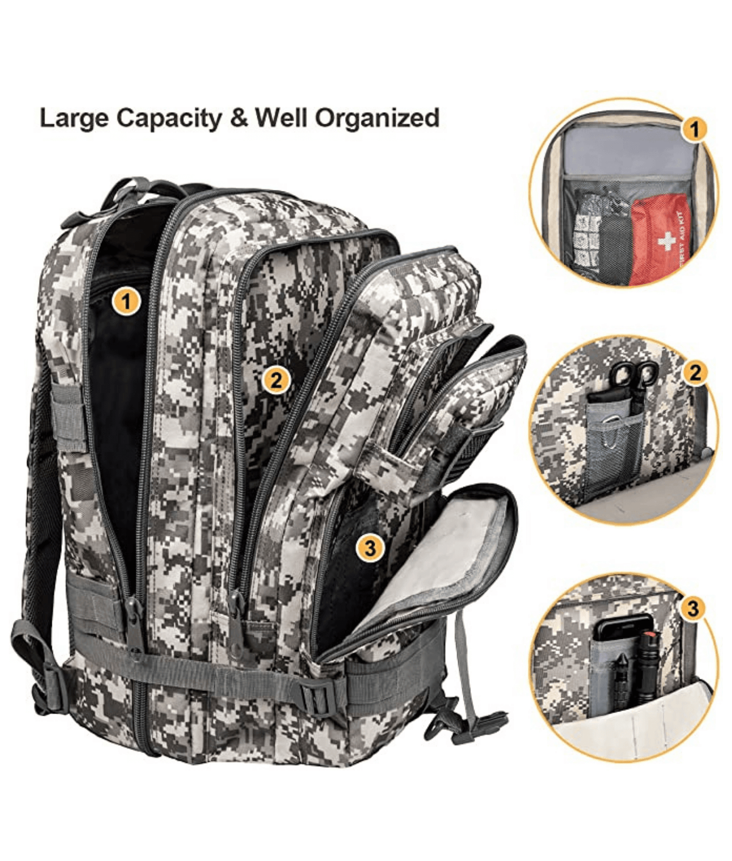 Tactical 25L Molle Backpack for Outdoors and Travel