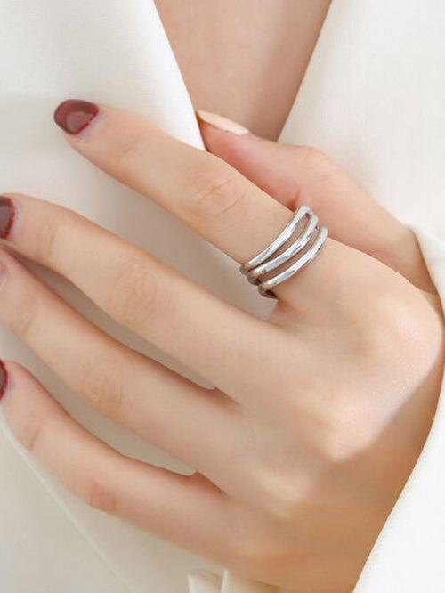 Titanium Steel Three-Layered Ring