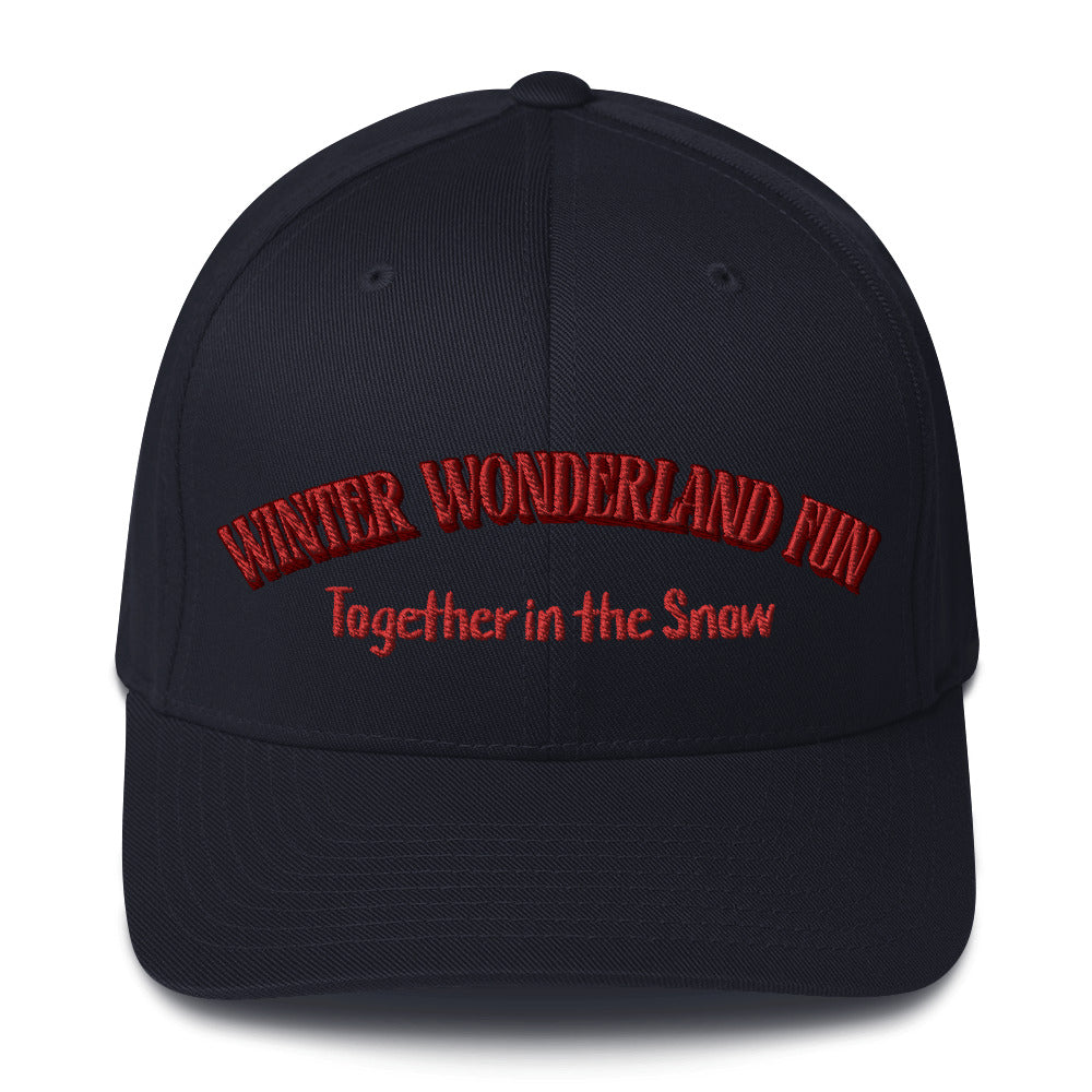 Gorra de sarga estructurada con diseño divertido de Winter Wonderland - Corea - StyleMZ 