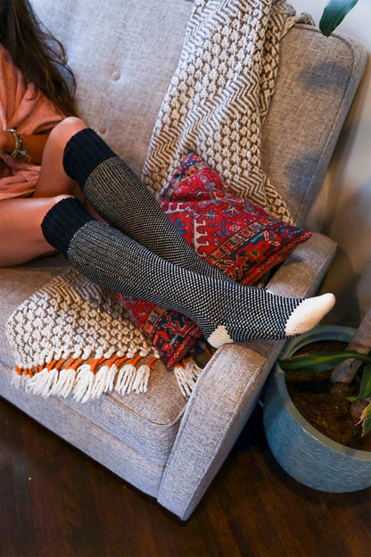 Cozy Ribbed Knit Lounge Socks for Ultimate Comfort