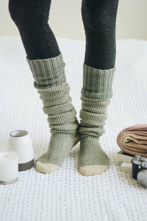 Cozy Ribbed Knit Lounge Socks for Ultimate Comfort