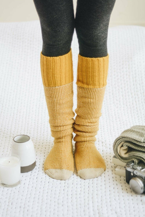 Cozy Ribbed Knit Lounge Socks for Ultimate Comfort