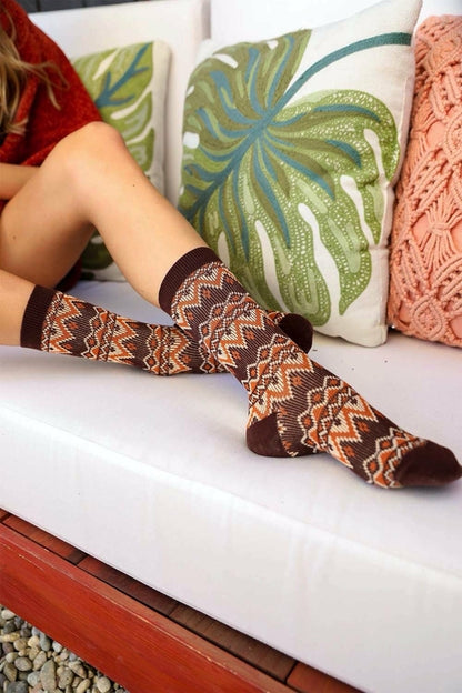 Cozy Tribal Pattern Socks for Warm and Fuzzy Comfort