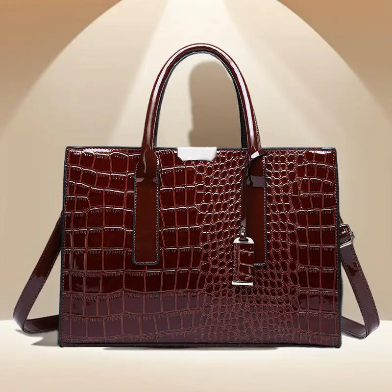 Crocodile Print Women Handbag - Stylemz