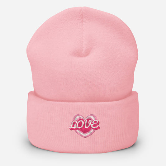 Korea -  Love Cuffed Beanie  - StyleMZ