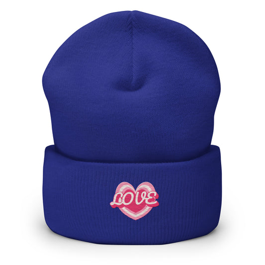 Korea -  Love Cuffed Beanie  - StyleMZ