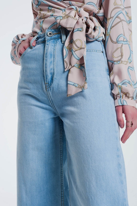 Culotte Jeans With Ripped Hem for Boho Style Enthusiasts