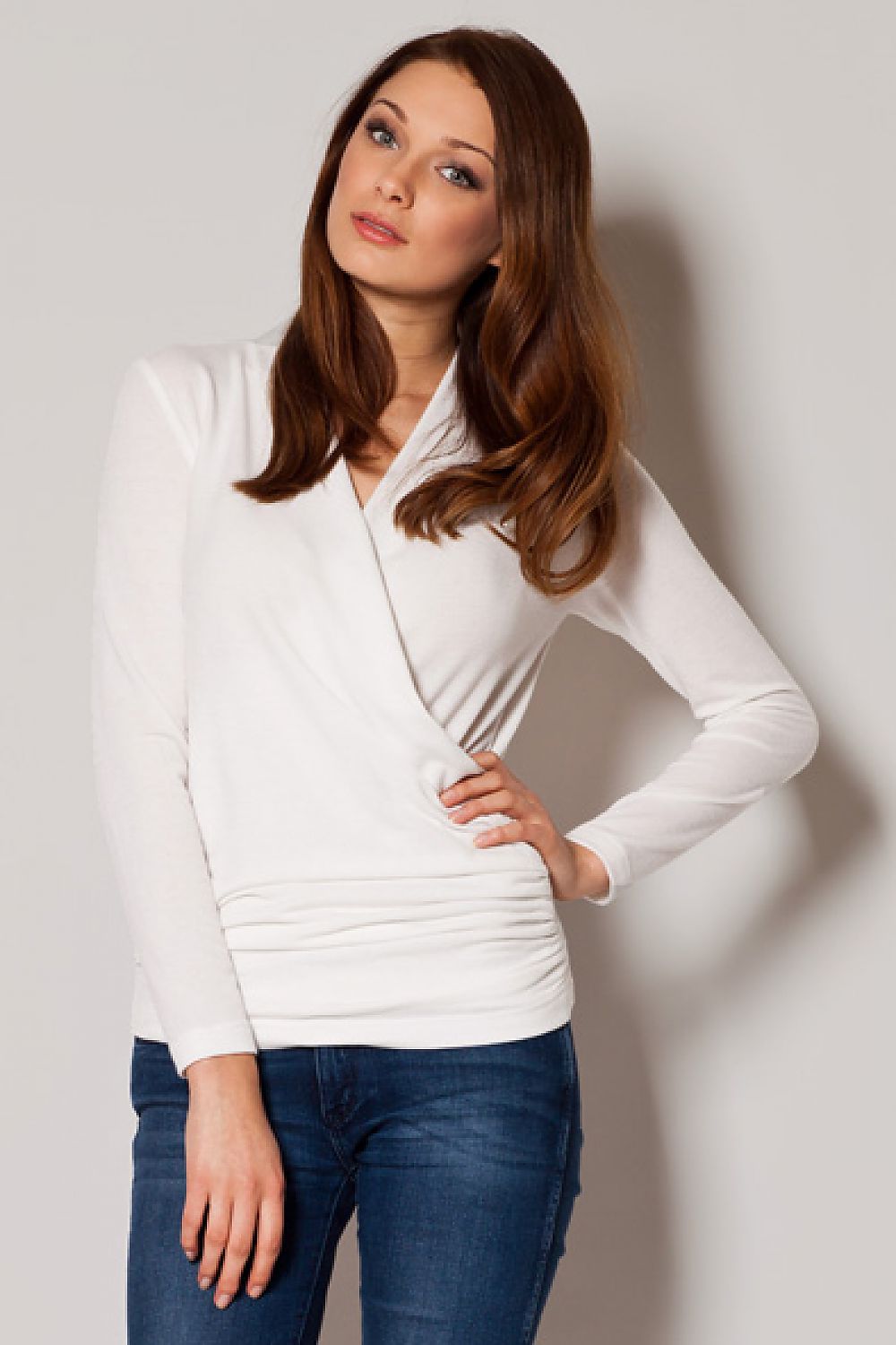 Jumper Model 44480 Figl - Feminine V Neck Sweater Design