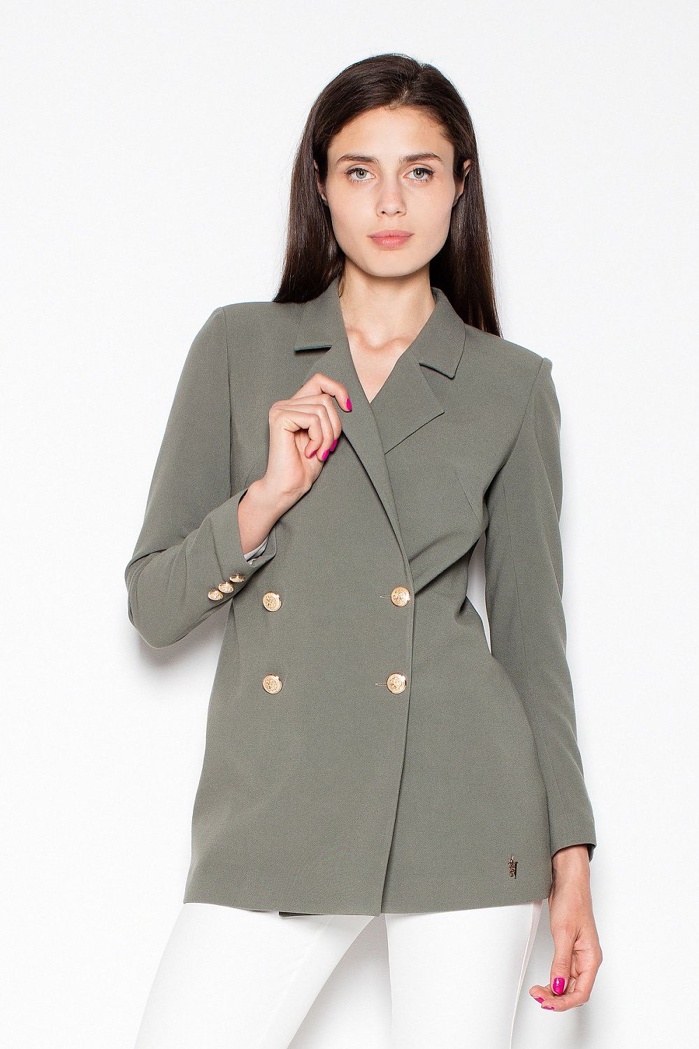 Elegant Long Sleeve Jacket Model 77166 Venaton with Buttons