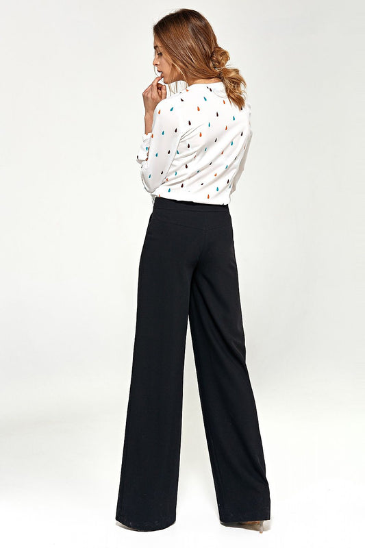 Women Trousers Model 118815 Nife with Flared Palazzo Cut