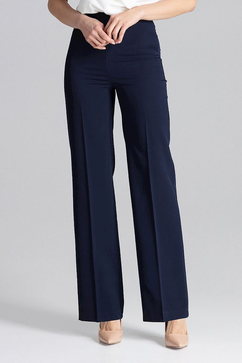 Trousers Model 129777 Figl: Chic Wide Leg Side Zip Design