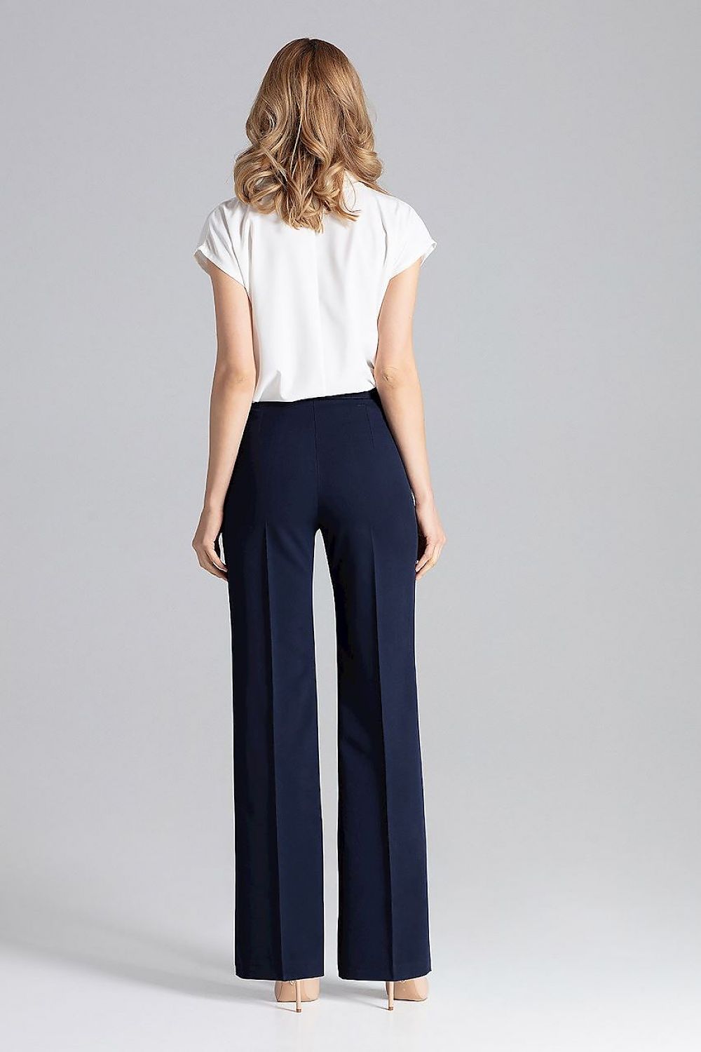 Trousers Model 129777 Figl: Chic Wide Leg Side Zip Design