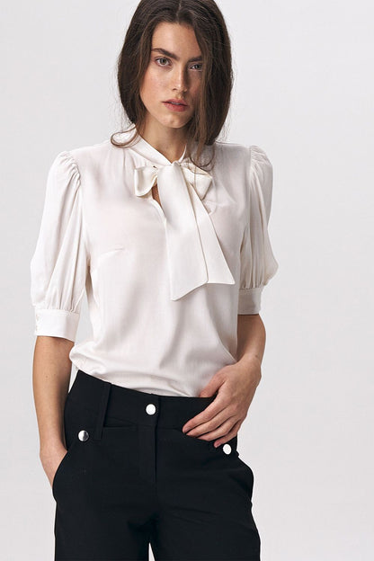 Elegant Blouse Model 141294 Nife with Elbow-Length Sleeves