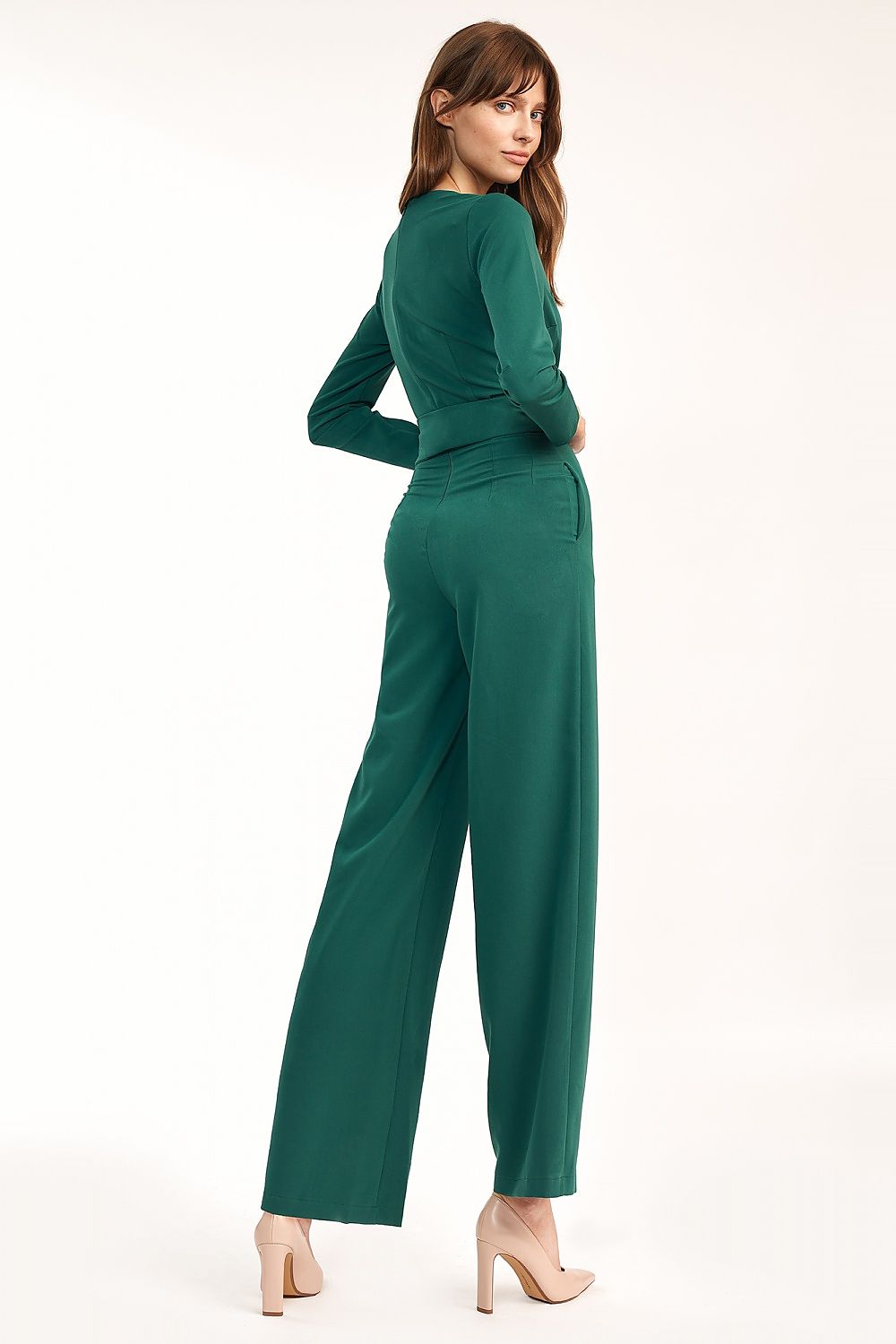 Suit Model 158895 Nife Ultra Feminine Jumpsuit with Tie Belt