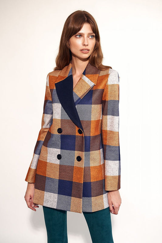 Coat Model 159520 Nife - Classic Check for Autumn Style