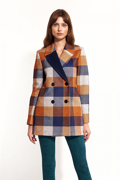 Coat Model 159520 Nife - Classic Check for Autumn Style