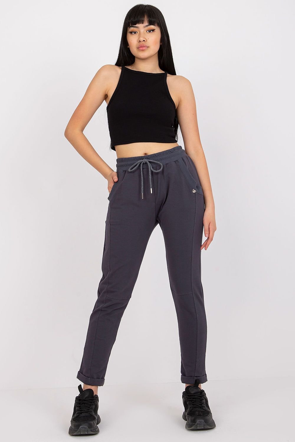 High Waist Tracksuit Trousers Model 166018 BFG with Pockets