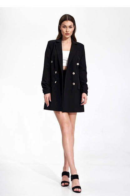 Jacket Model 167227 Figl - Elegant Double-Breasted Long Jacket