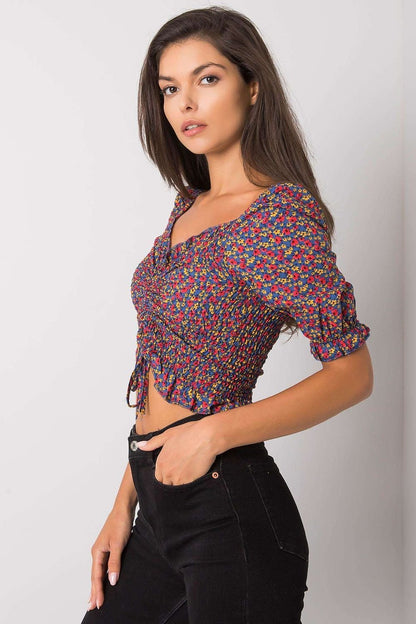 Fitted V-Neck Blouse Model 168884 Rue Paris for Chic Style