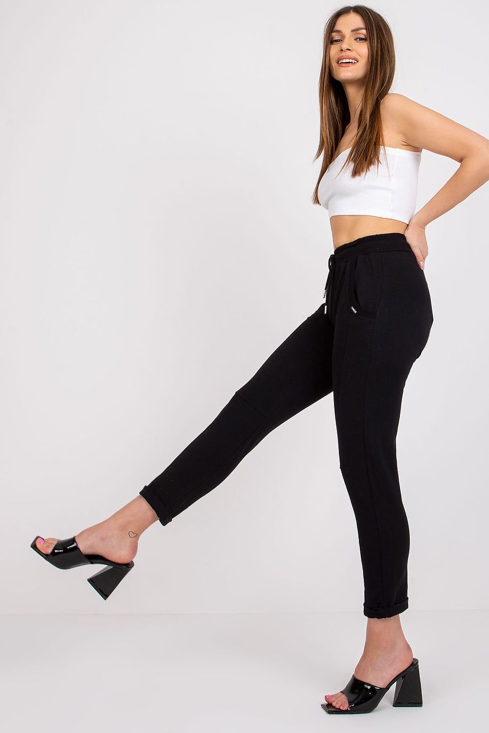 Tracksuit Trousers Model 169088 Relevance High-Waisted Comfort