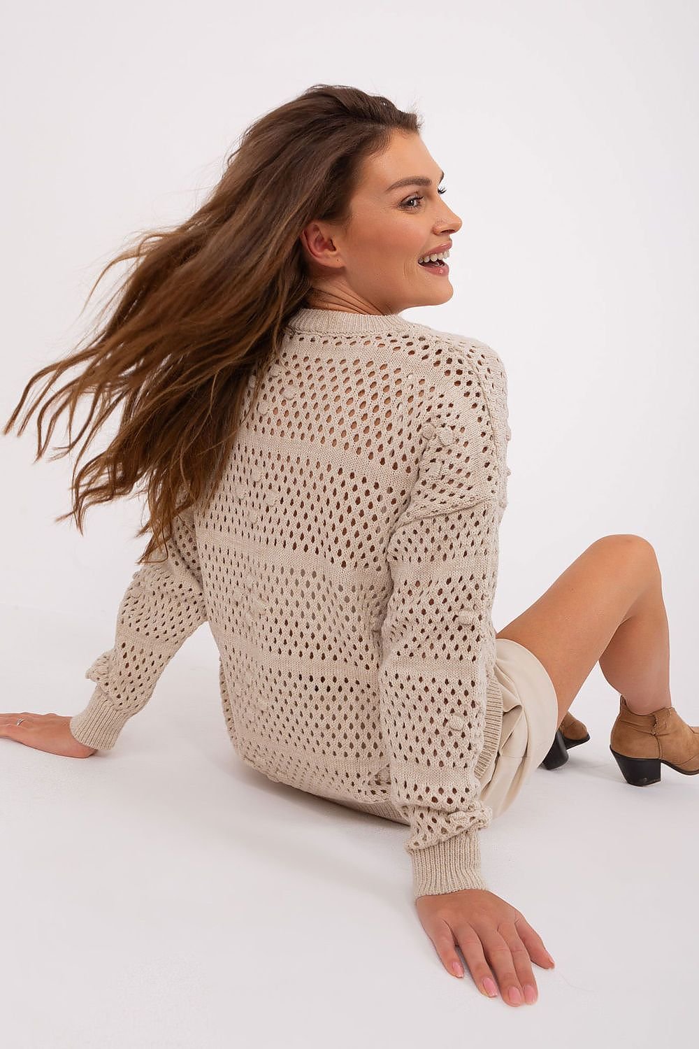 Jumper Model 184967 Badu - Stylish Openwork Sweater for Comfort