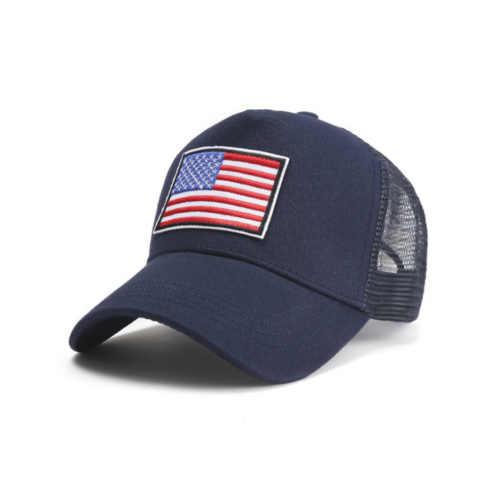 American Flag Trucker Hat with Adjustable Strap | Breathable & Unisex - Stylemz