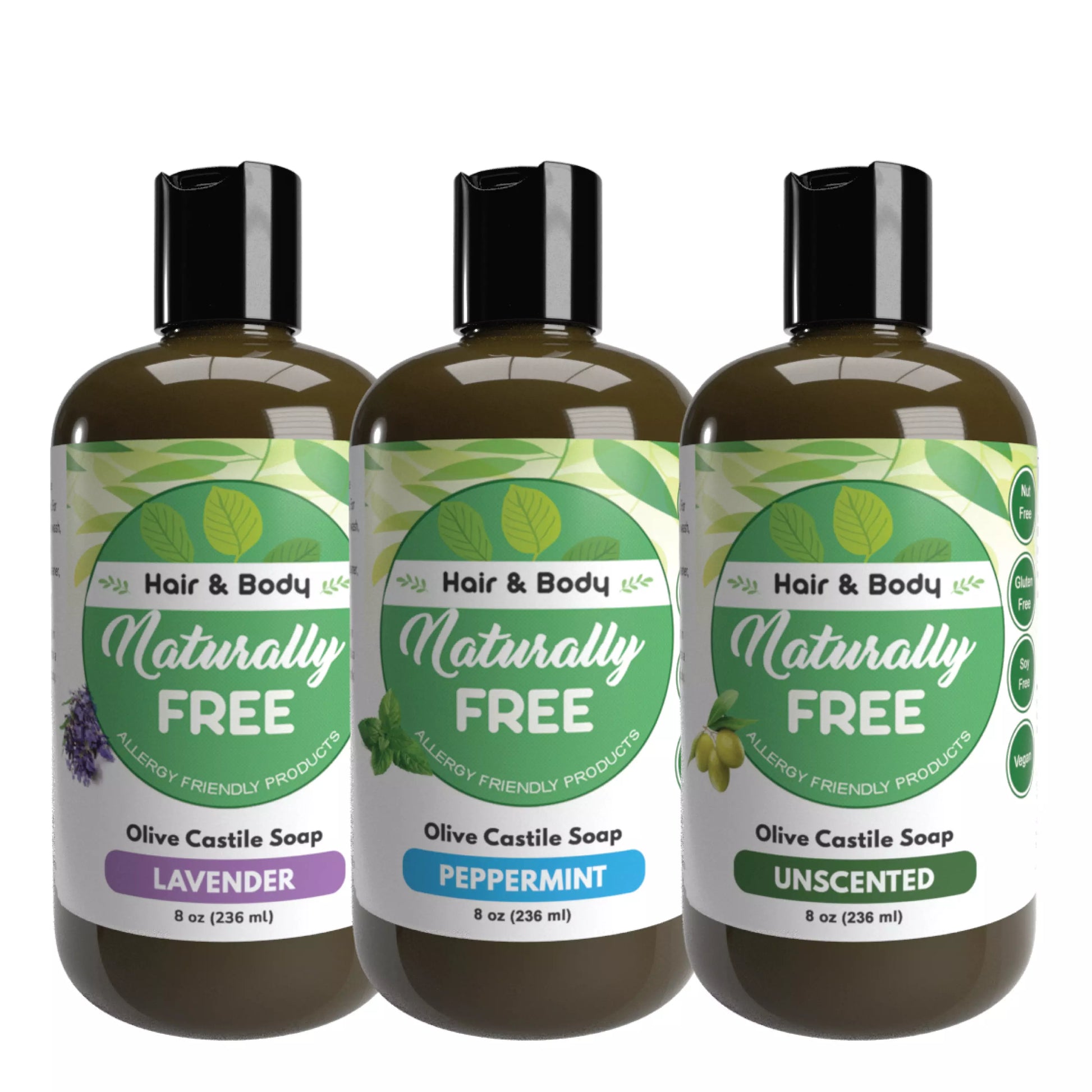 Olive Castile Soap (3 Scents) - Hypoallergenic - Stylemz