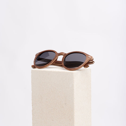 Dernier Cri Wooden Sunglasses with Cork Casing - Eco-Friendly Style