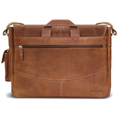 MacCase Premium Leather Messenger Bag for Work and Play