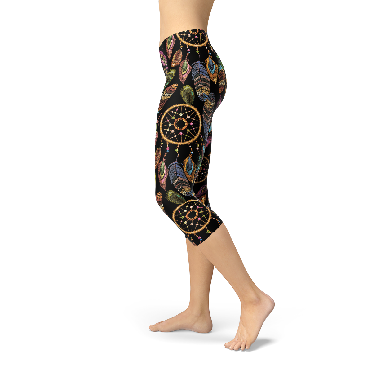 Womens Dreamcatcher Capri Leggings - Stylemz