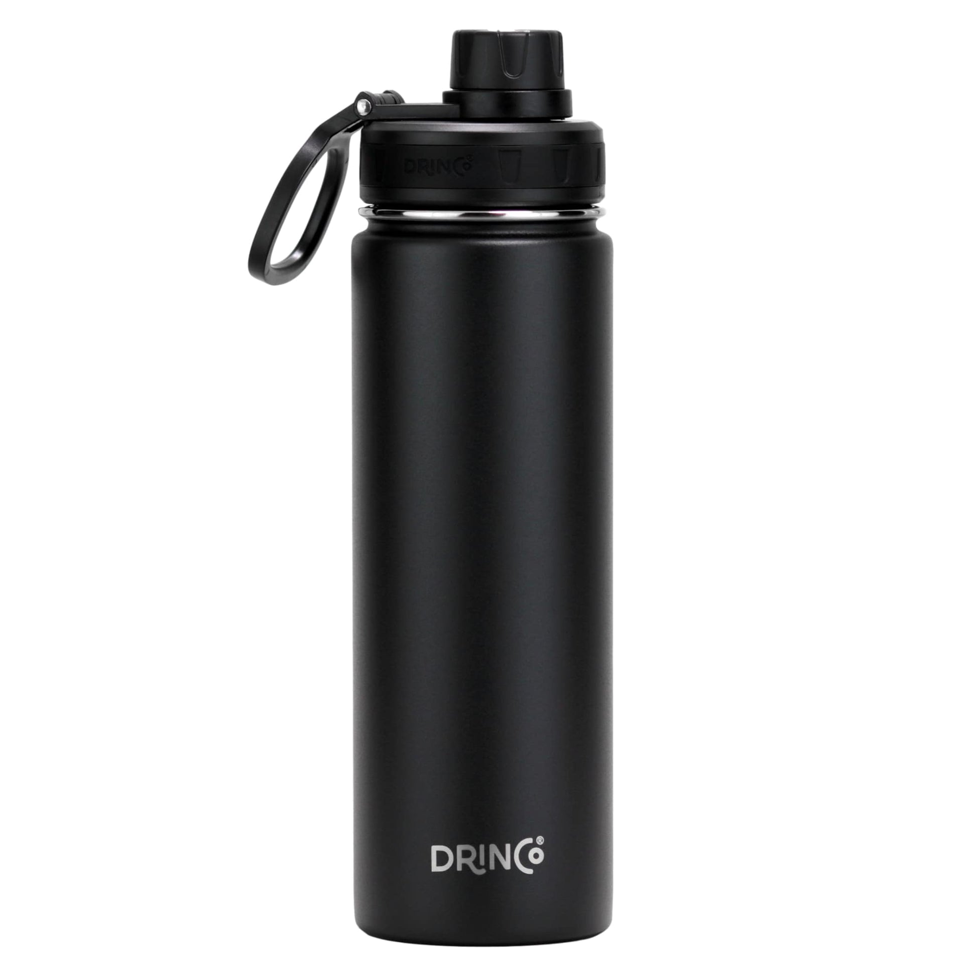 DRINCO® 22oz Stainless Steel Sport Water Bottle - Black - Stylemz