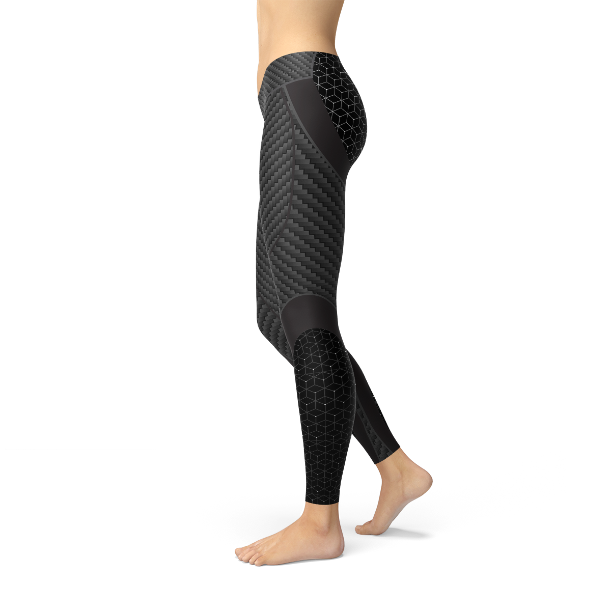 Womens Carbon Fiber Sports Leggings - Stylemz