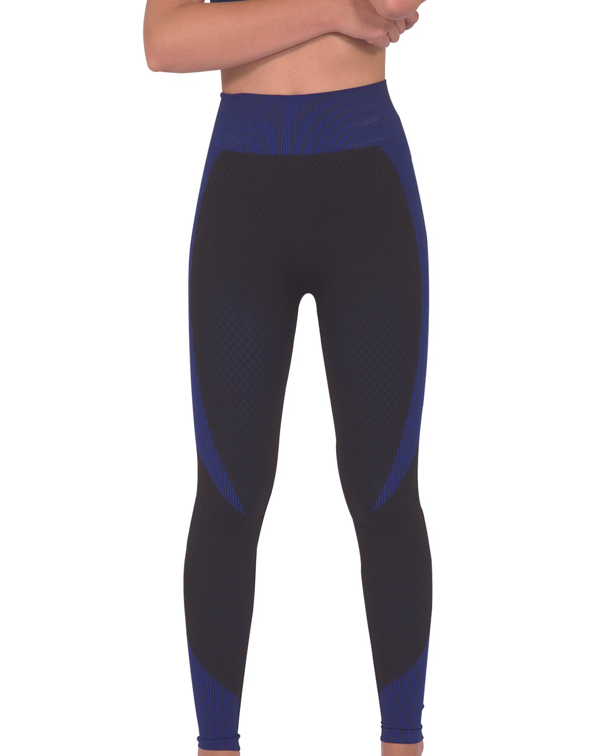 Trois Seamless Leggings - Stylish Black and Navy Design