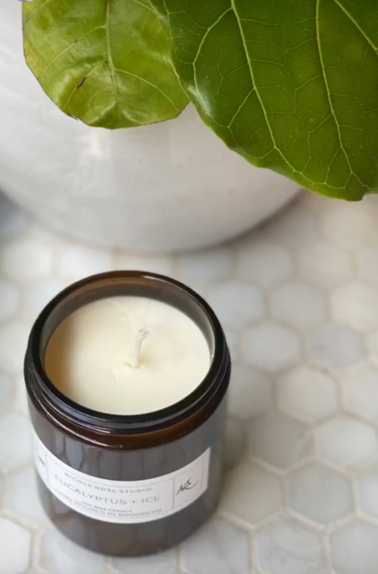 Eucalyptus + Ice Soy Wax Candle - Stylemz