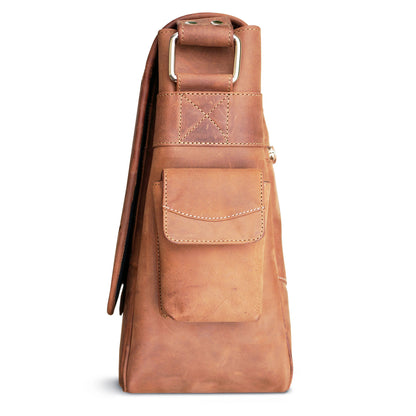 MacCase Premium Leather Messenger Bag for Work and Play